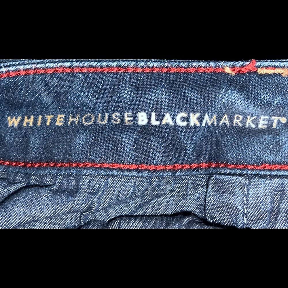 White House Black Market Women’s Skinny Crop Mid-Rise Denim Jeans Size 0 - Picture 6 of 7